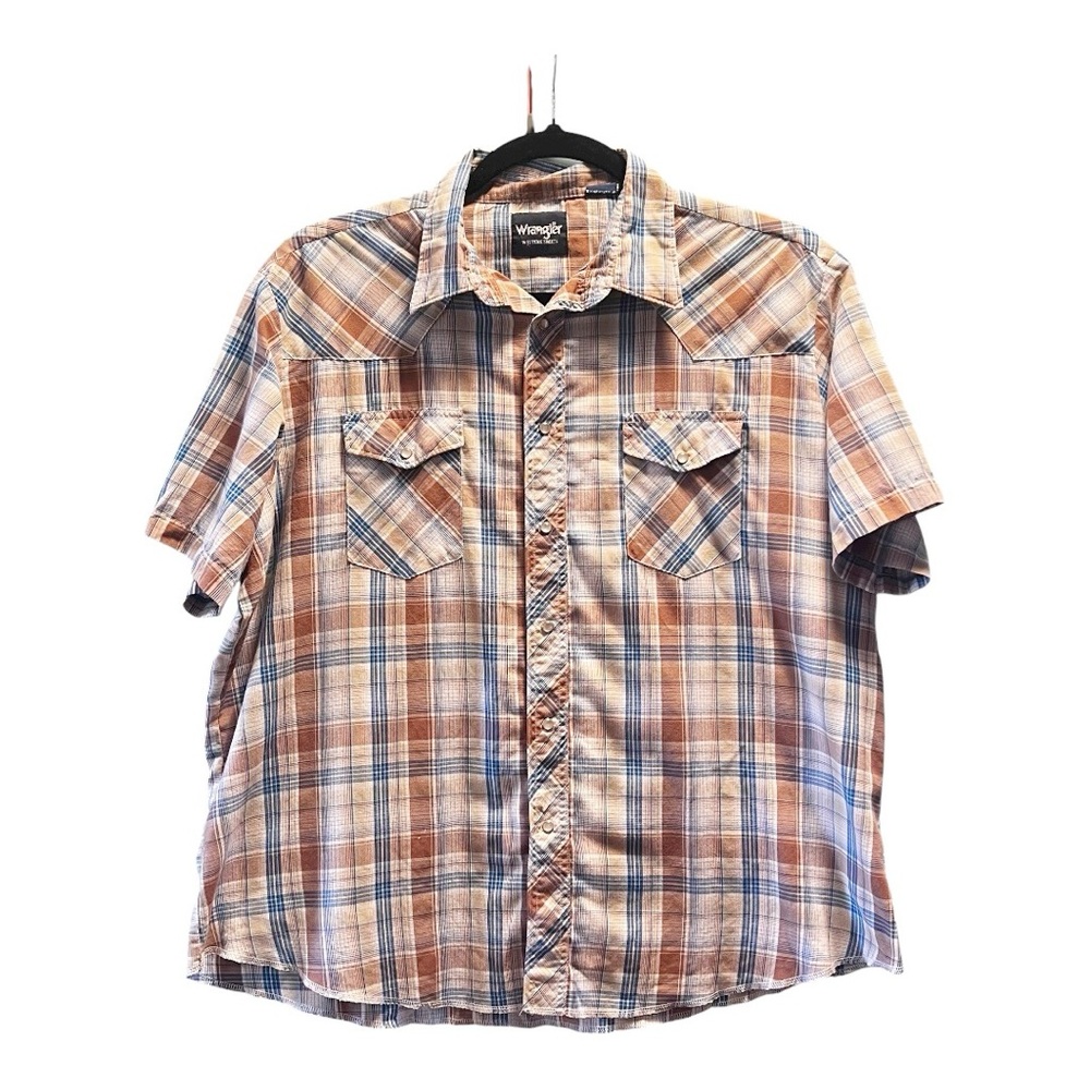 Wrangler Short Sleeve Western Snap Shirt XXL